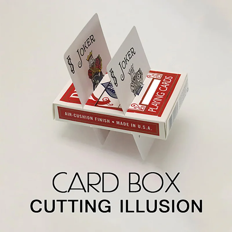 

Card Box Cutting Illusion Magic Tricks Instantly Resets Card Magia Magician Close Up Street Illusions Gimmicks Mentalism Props