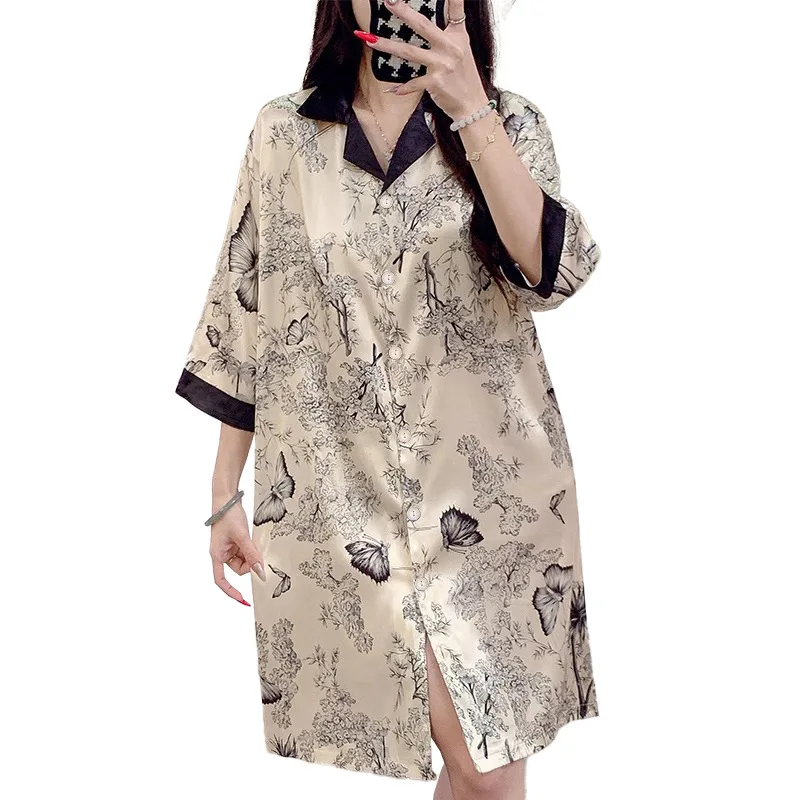 الربيع والصيف المرأة الجديدة الحرير الجليد الحبر ا...