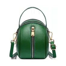 

Fashion Trend Luxury Designer Handbags For Women Genuine Leather Shell Casual Vintage Mini Shoulder Bags Green Phone Sling Bag