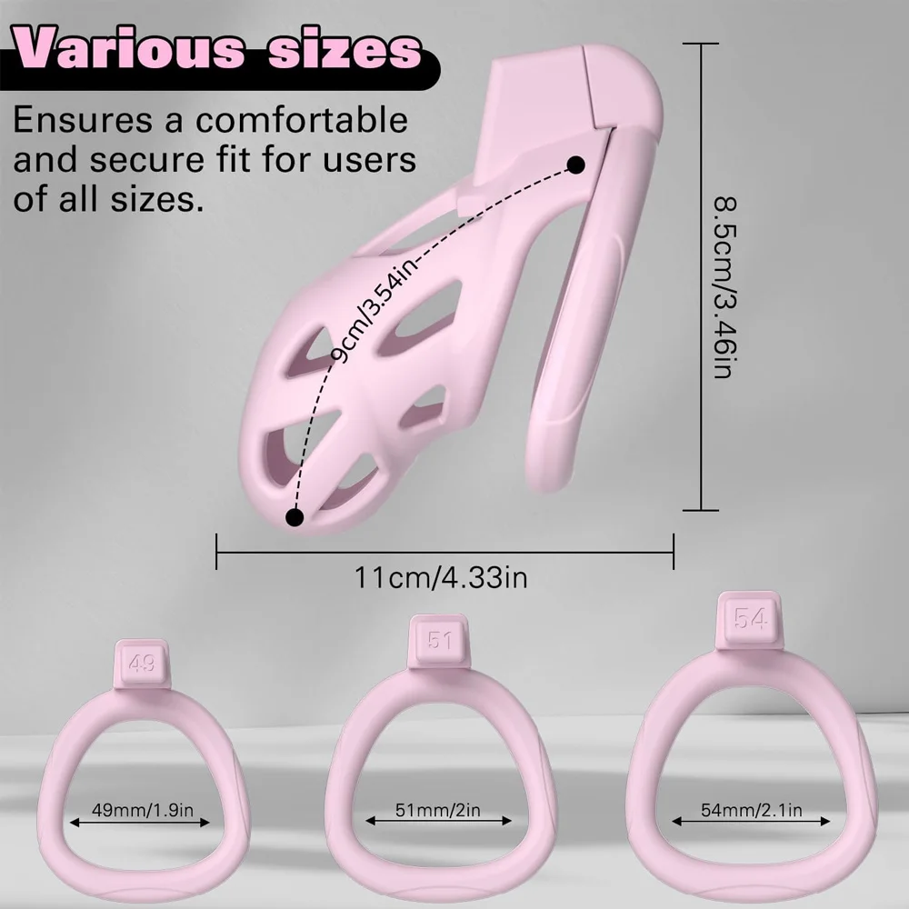 Penis Chastity Cage Chastity Lock Sex Toy Penis Cock Ring Resin Breathable For Men
