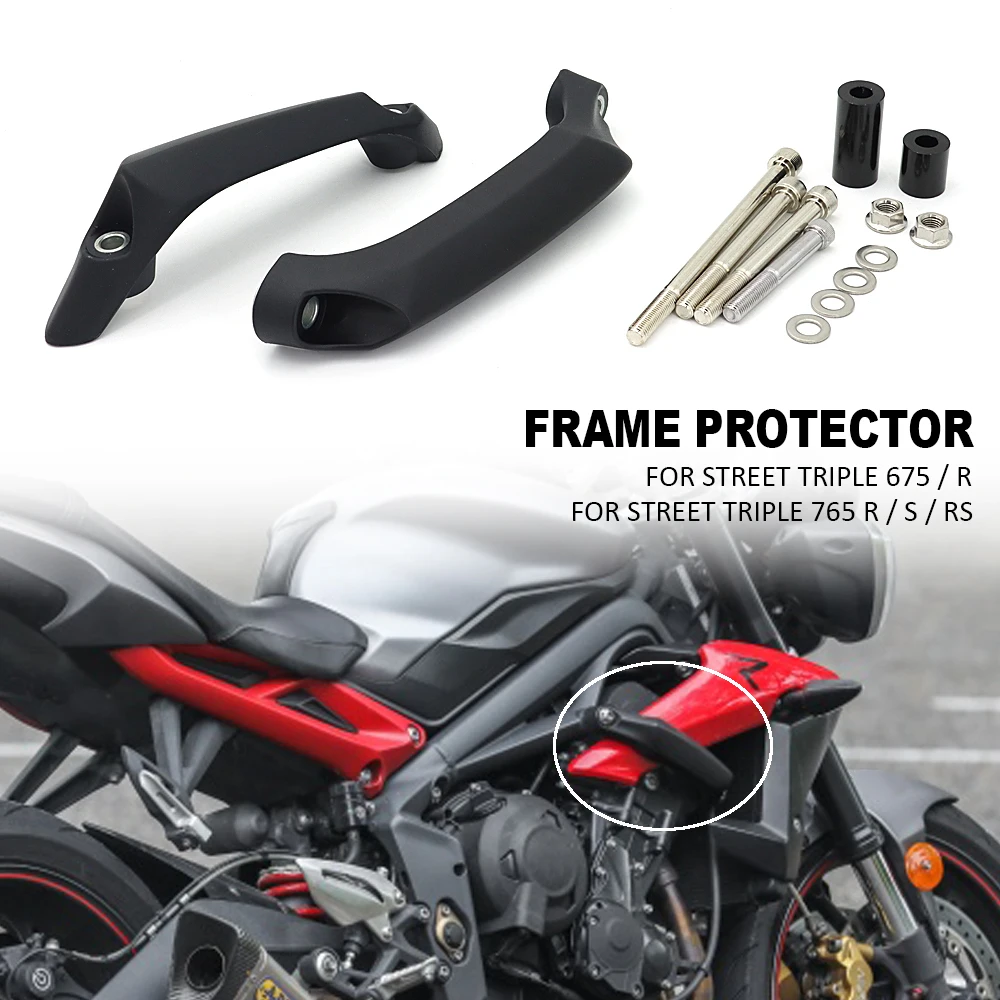 

Fit FOR Street Triple 675 675R 765 R S RS 765S 765R 765RS Motorcycle Accessories Frame Slider Crash Protector Falling Protection