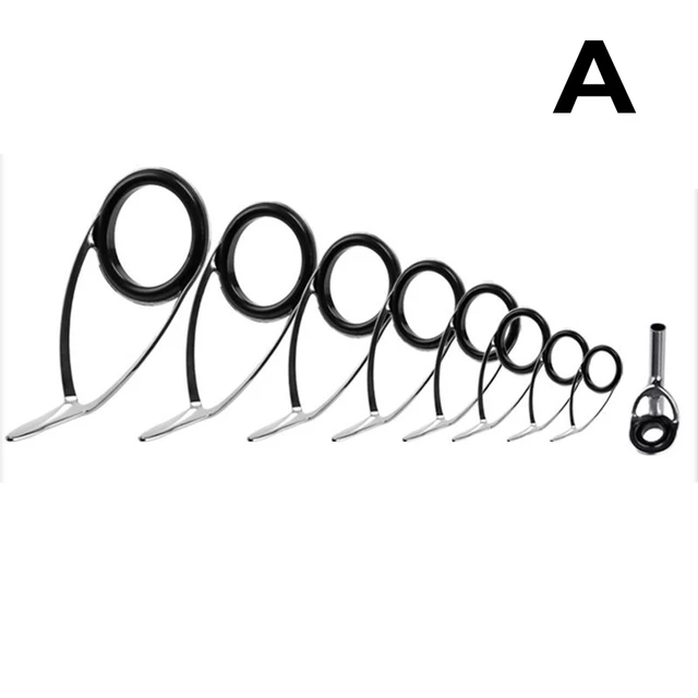 Guide Ring Over Rings Ceramic Wire Rings Fishing Rod Top-Ring Tip Eye Guide  Repair Building Stainless Kit Set Fishing Tools