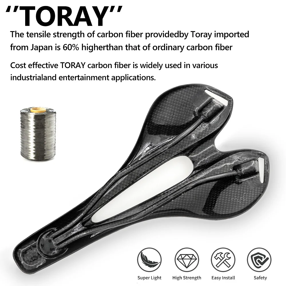 Kocevlo carbon sattel t800 carbon faser + leder faser ultraleicht fahrrad mtb bike sattel sitz – Detail 2