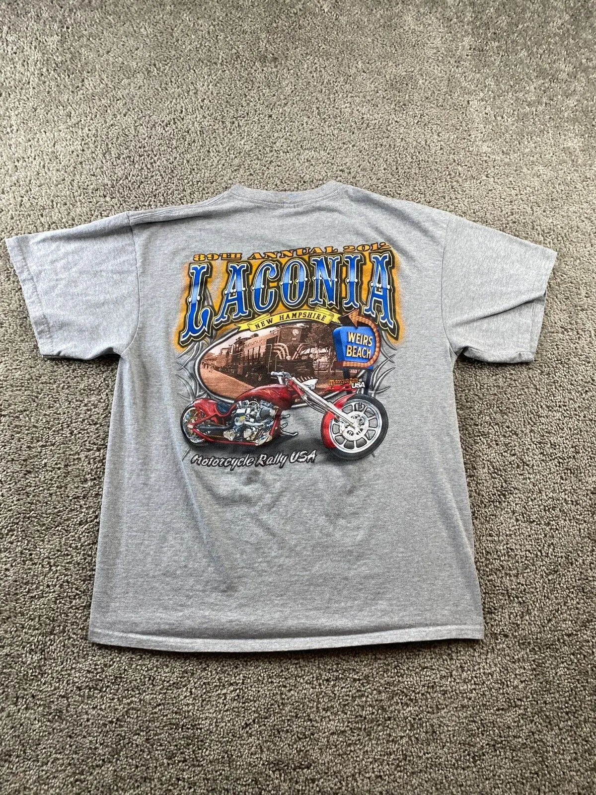 Camicia Laconia Uomo Extra Large Grigio Biker Bike Moto Rally Manica Corta Maniche Lunghe
