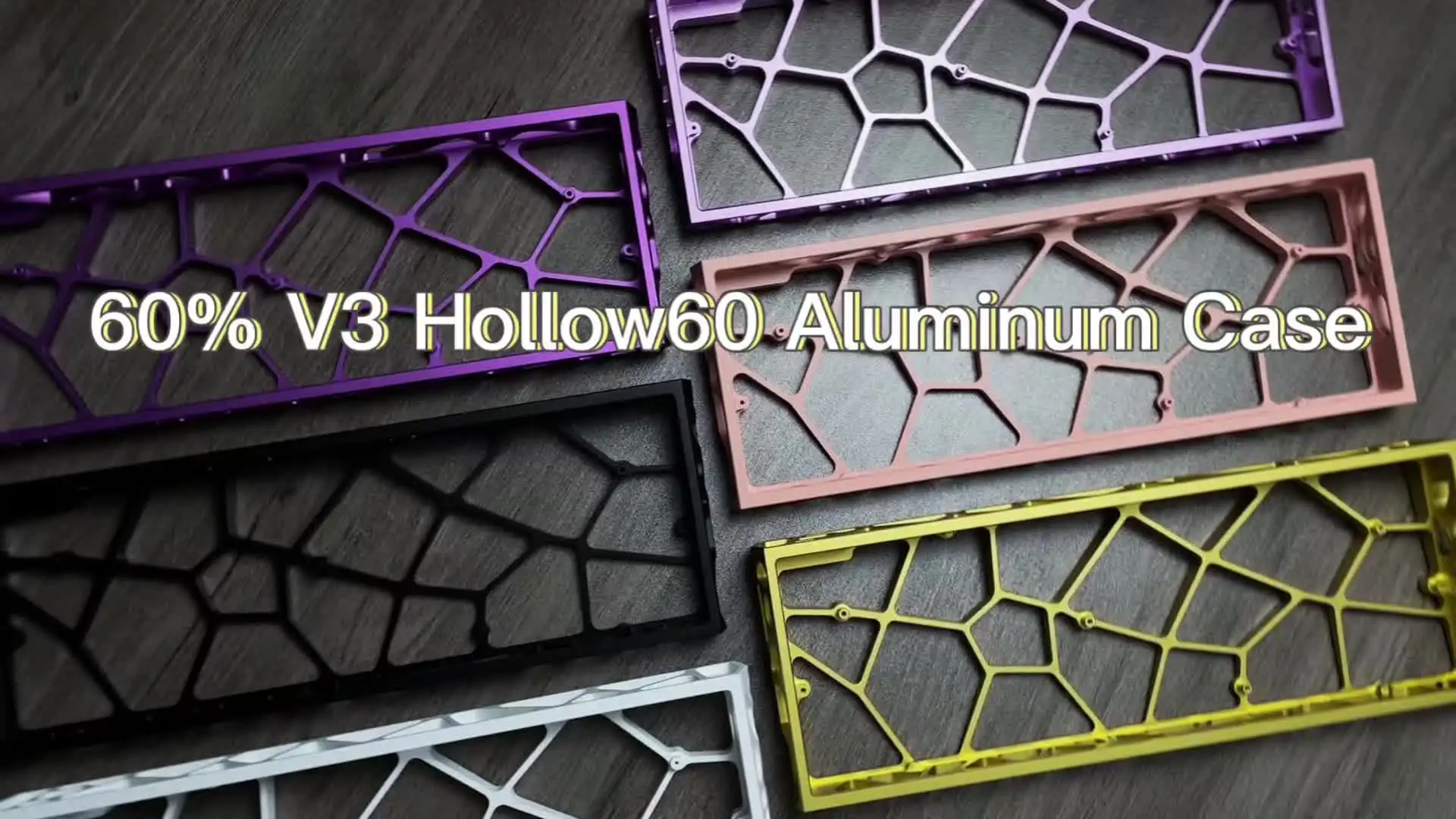 YMDK 60% Hollow60 V3 Aluminum Case For Poker2 Pok3r Wooting60HE