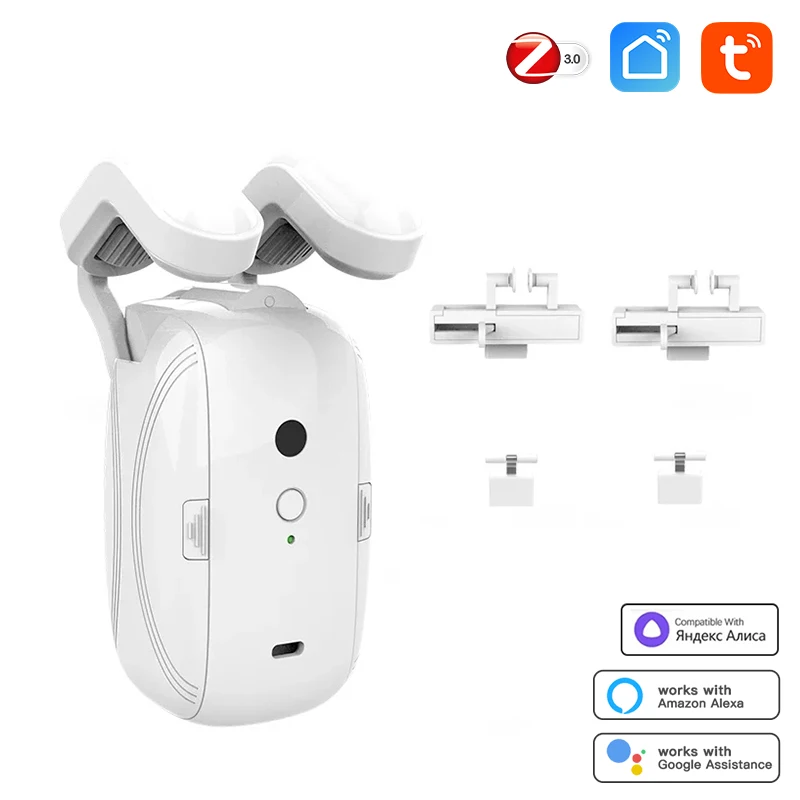 Tuya Zigbee T U I Track โรมัน Rod ผ้าม่านมอเตอร์ Smart Life อัตโนมัติผ้าม่านหุ่นยนต์ APP ควบคุมเสียง Alexa Google Home Alice 1