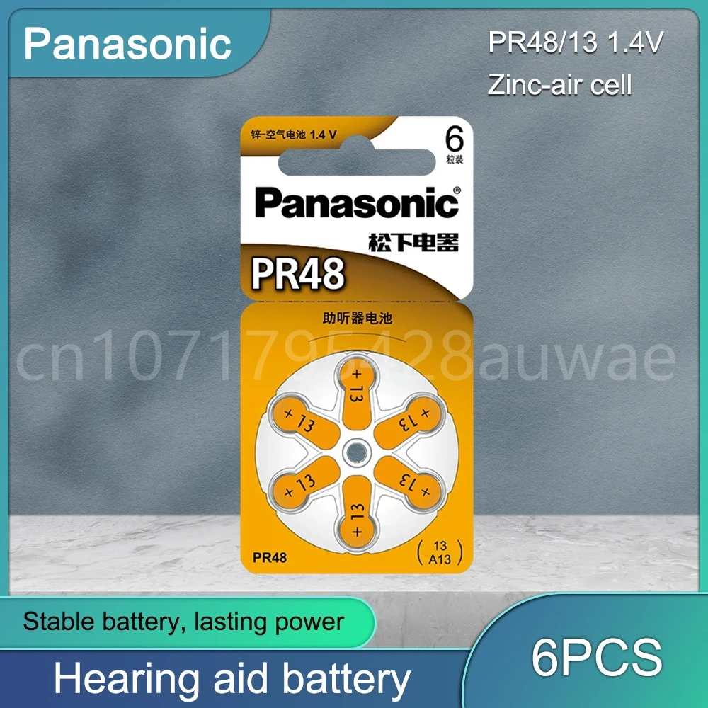 Batterie Originali Per Apparecchi Acustici Panasonic Pr48 7.9Mm * 5.4Mm 13 A13 Batterie A Bottone Coclee Acustiche Per Non Udenti
