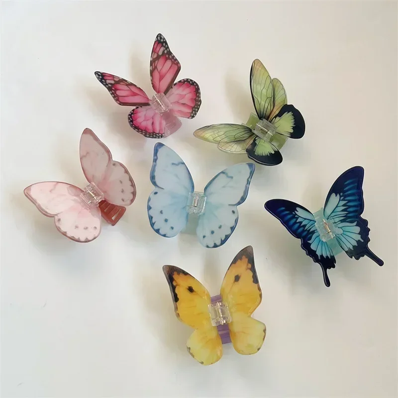 Hair Claw Hair Clips Hair Accessories Colorful Acetate Butterfly For Women Girls