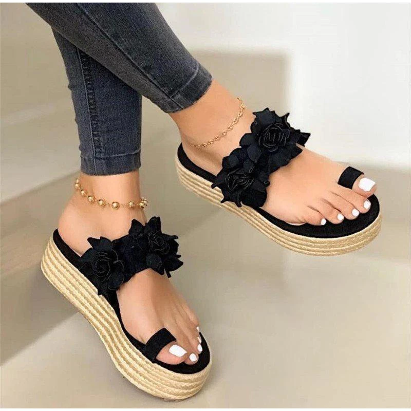 Summer Sandals Women Wedges Shoes Ladies Platform Sandals Fashion Ladies Casual Girls Slip on Ankle Strap Flats Plus Size