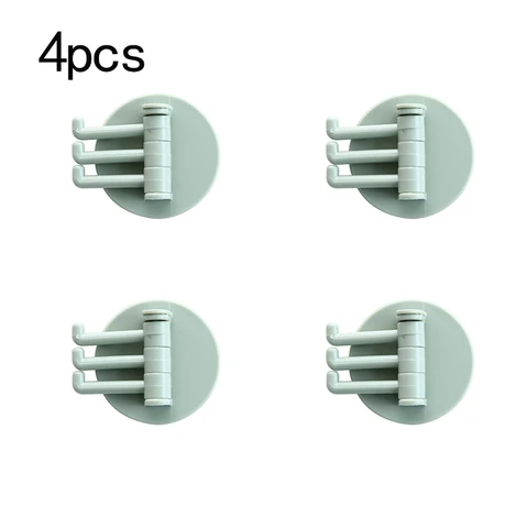 Branch Rotatable Seamless Adhesive Hook Strong Bearing Stick Hook Kitchen Wall Hanger Bathroom Kitchen supplies Hooks
