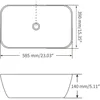 23 "x15.4" container sink rectangle - marble bathroom sink above countertop, ceramic washbasin, artistic basin 5