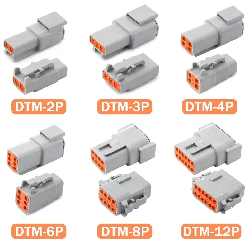 ? ? Deutsch DT/DTM/DTP/DTF 멀티핀 방수 커넥터 | 대형 트럭 및 버스 전기 시스템용 22-14AWG 밀폐형 플러그 ?