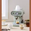 15Italian Electric Coffee Machine Bar Semi-automatic Espresso Retro Manufacturer Cappuccino Pump Type with Frother Milk Cool 4