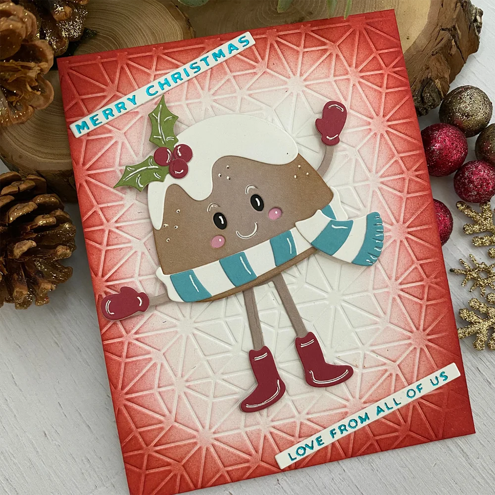 Christmas Cutting Dies and Stamps Gingerbread Man Snowman Gift Box Clear Stamps for DIY Scrapbooking Paper Cards Crafting