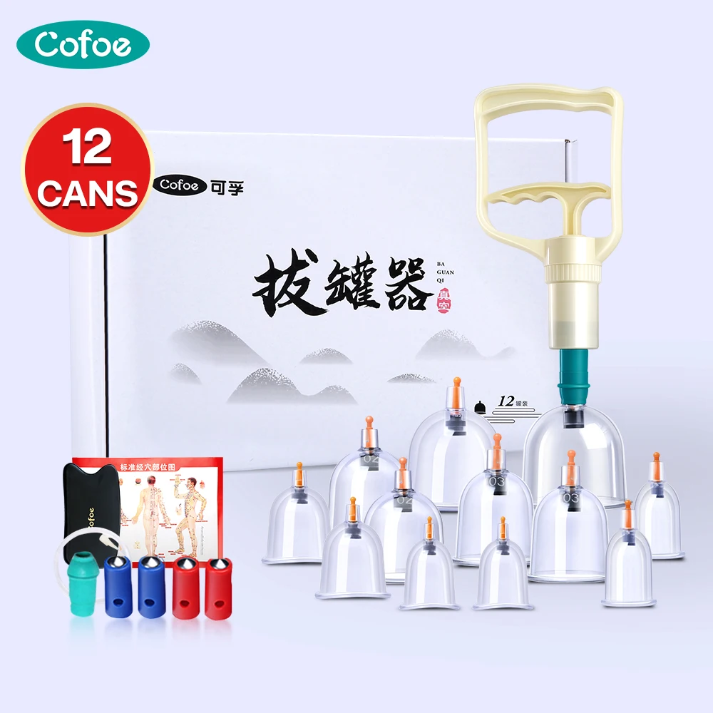 Cofoe 12/24 Cans Vacuum Cupping Device Cupping Cups Massage Equipment