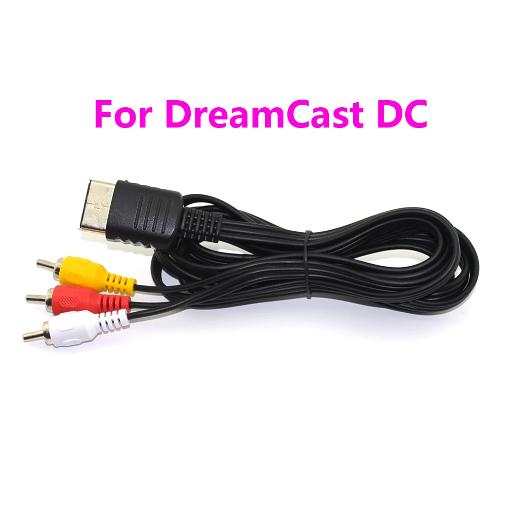 

1.8m Audio Video Cable For SEGA For DreamCast DC Audio Video AV TV Adapter Line 3RCA Converter Cord For Speaker CD DVD