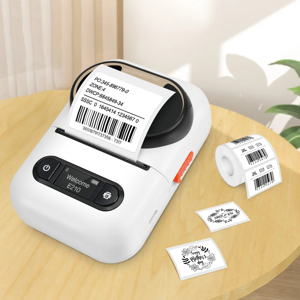 Wireless Bluetooth Label Maker E210 Mini Sticker Printer Thermal Labeling  Machine DIY Clothes Price Jewellery Label or only Bag