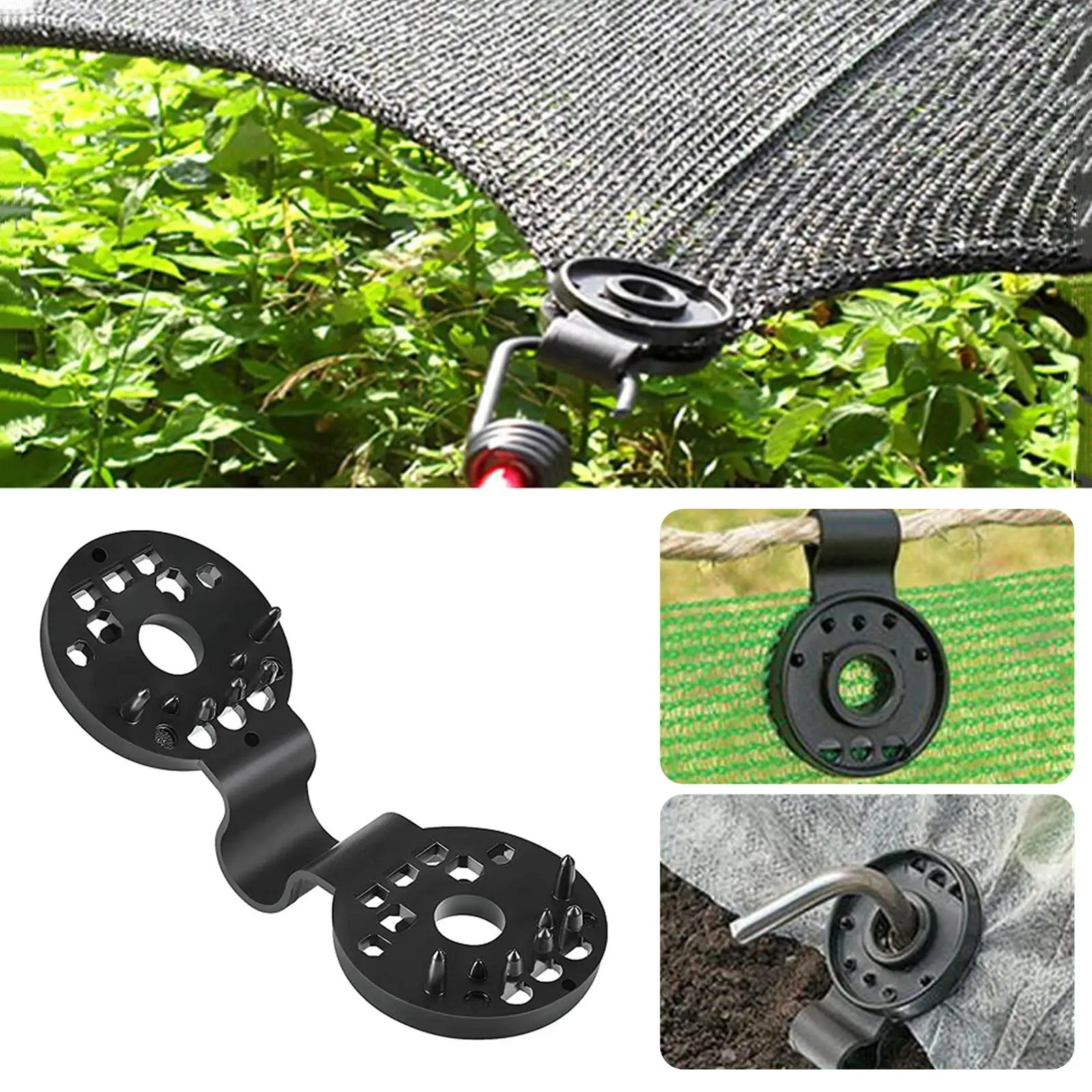 10pcs Sunshade Clips, PE Sun Shade Net Clips, Round Shade Cloth Clips, Greenhouse Film Clip, Agriculture Sun Shade Net Clips