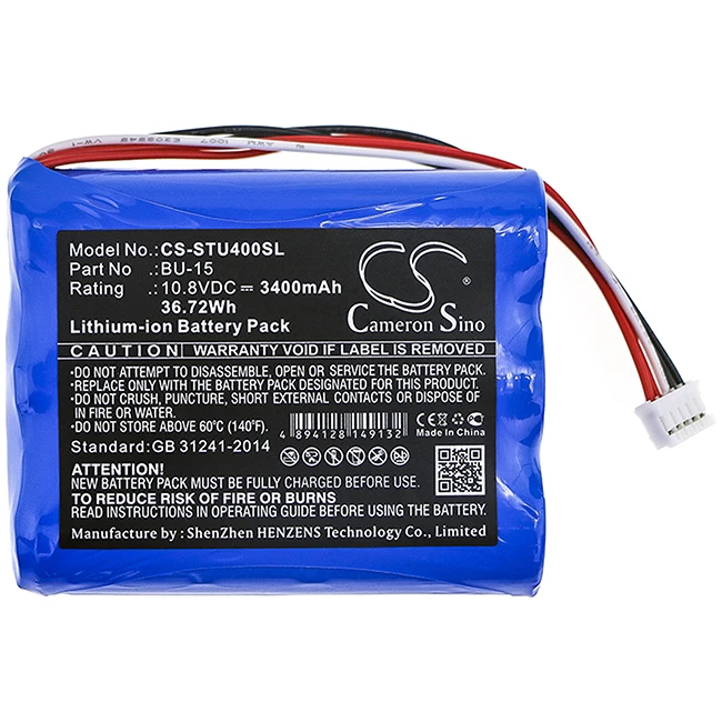 

Cameron Sino 3400mAh Battery For Sumitomo T-400S T400S BU-15