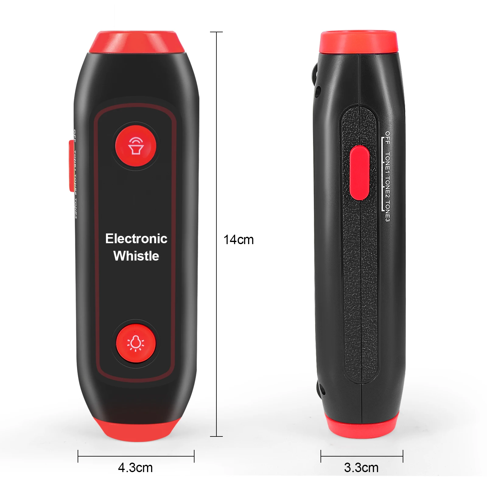 Electronic Whistle Handheld Electric With Lanyard SOS Light Flashlight For Coaches Referees P.E. Teacher