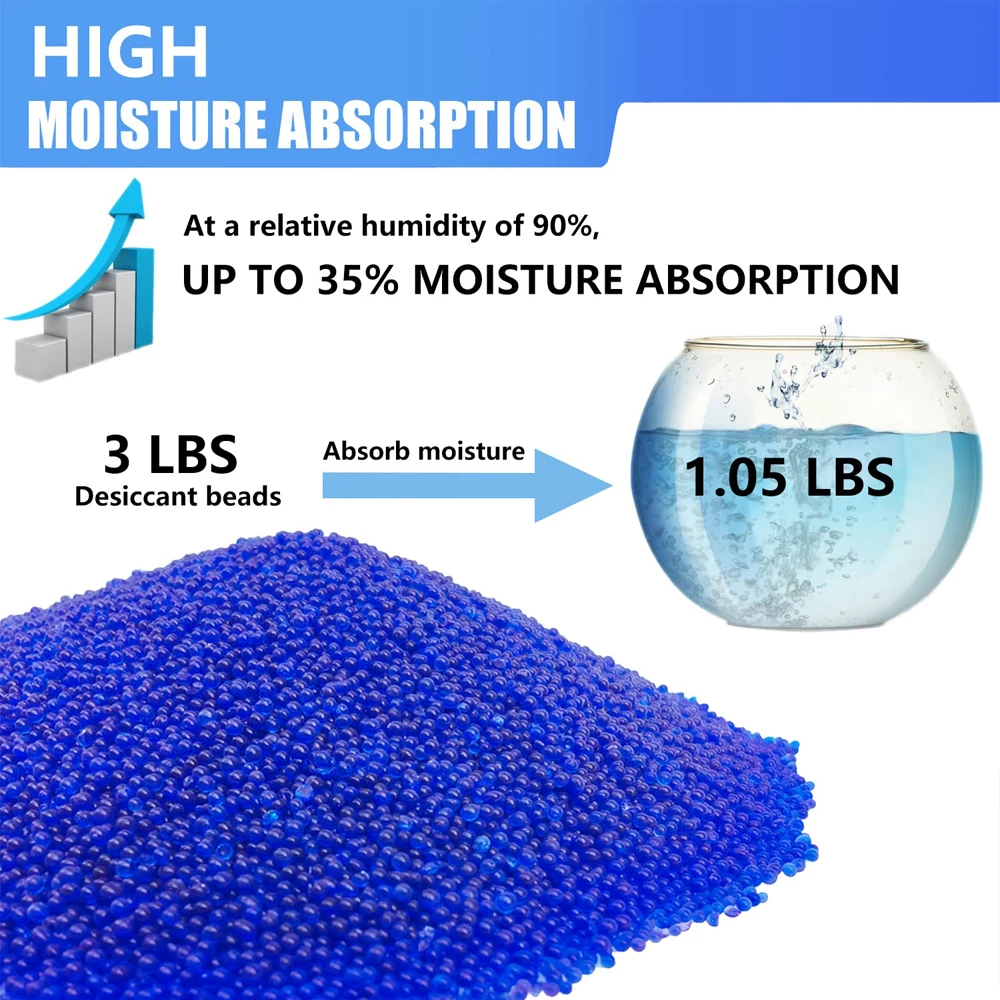 Waterproof Reusable Silica Gel Beads 500g Moisture Absorber for Electronic Product