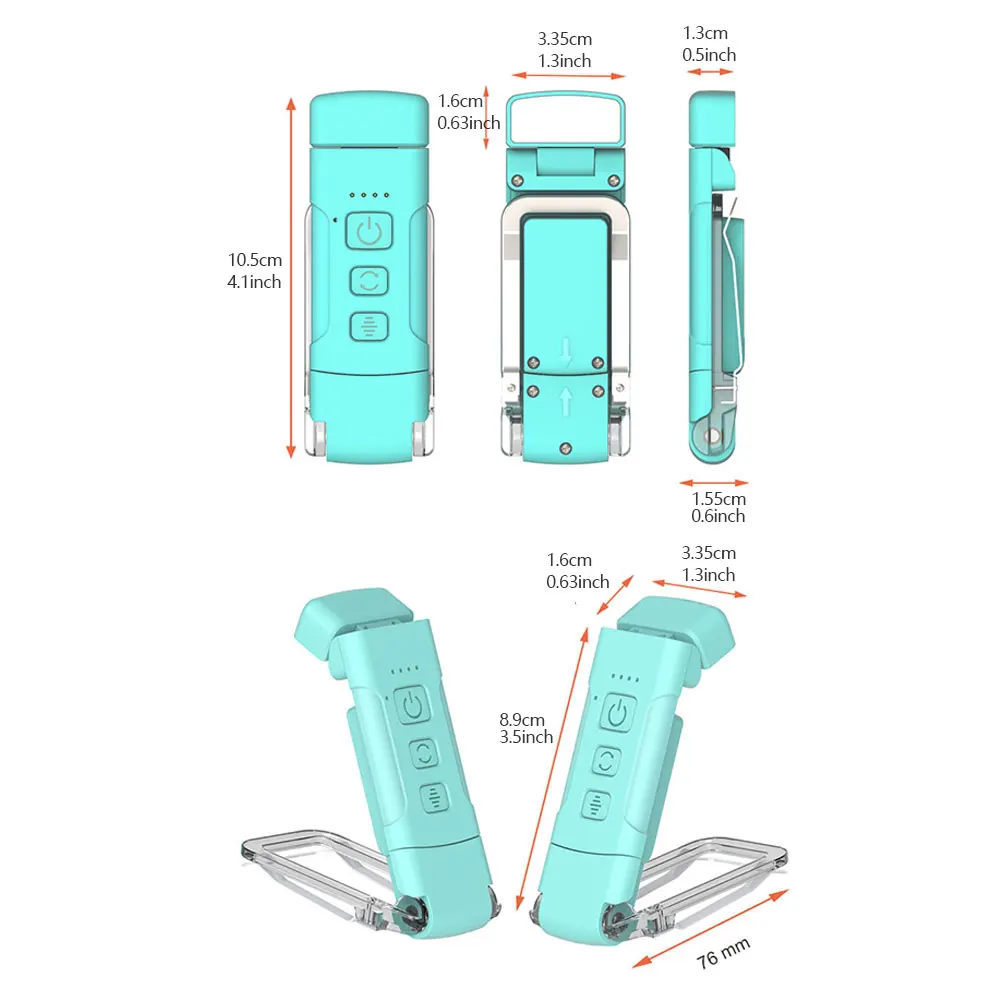 LED Clip-on Bookmark Book Light USB Rechargeable Reading Light Mini Led Brightness Adjustable Portable Bedside Desk book light