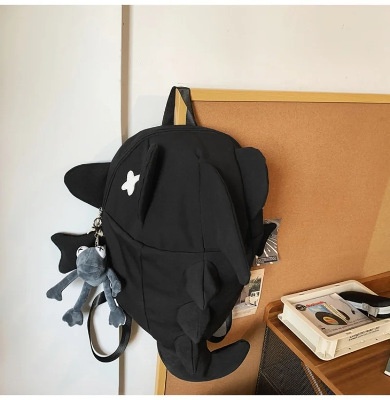 Creative cartoon men's and women's shark backpacks, personalized and quirky, trendy Instagram student backpacks, large capacity 1