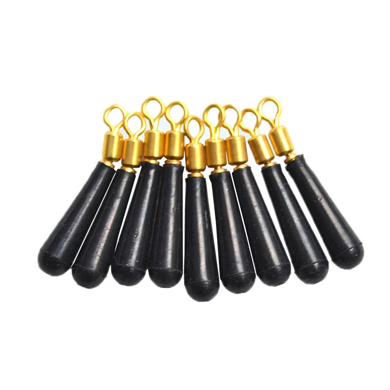Fishing Float Fishing Gear Block Rotation Drift Fishing Floats Accessory Bobber Copper+ Rubber Tools 10/20/50Pcs