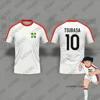 Tenue 2 pièces pour enfants, survêtement Captain Tsubasa Football No.10, t-shirt imprimé + short, ensemble décontracté, vêtements de sport pour enfants/adultes 4
