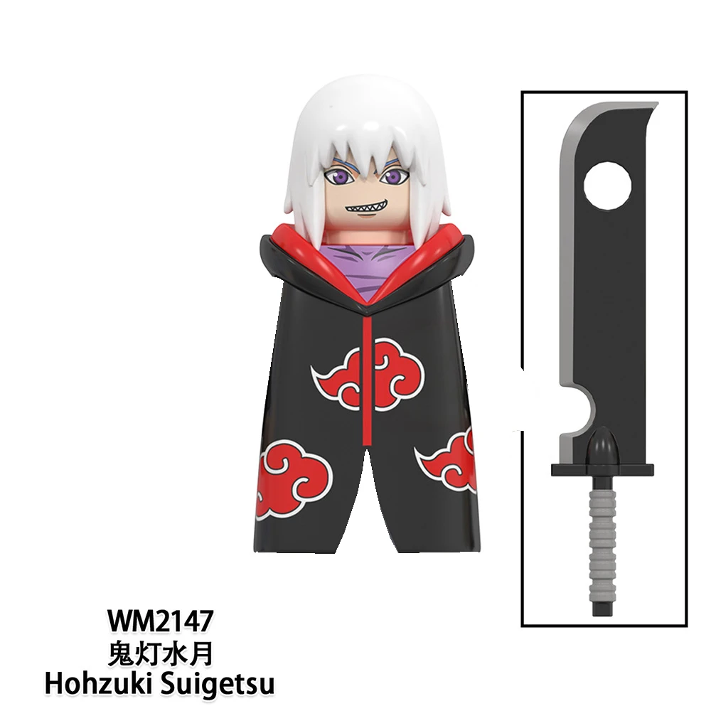 Building Blocks Toys Anime Action Figures Anime Series Naruto Action Figure Doll Hohzuki Suigetsu Jyuugo Assembling Building Block Dolls Decorative Ornaments Collect Gift