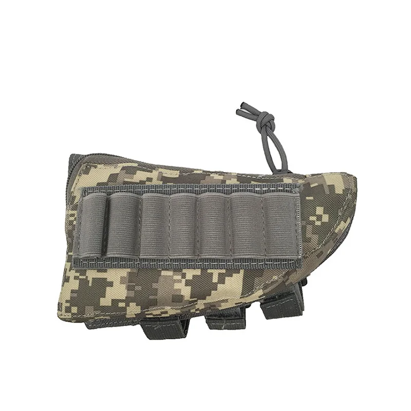 Tactical Rifle Shotgun Buttstock Bullet Bag Rifle Stock Ammo Shell Nylon Magazine Molle Pouch Cartridge Holder Gun Hunting Gear