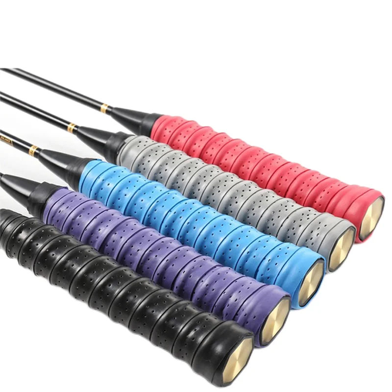 Whizz - 4 Impugnature Antiscivolo Per Racchetta Da Badminton: Super Appiccicose, Morbide E Asciugatura Rapida! Fluorescenti Per Squash, Tennis E Pickleball