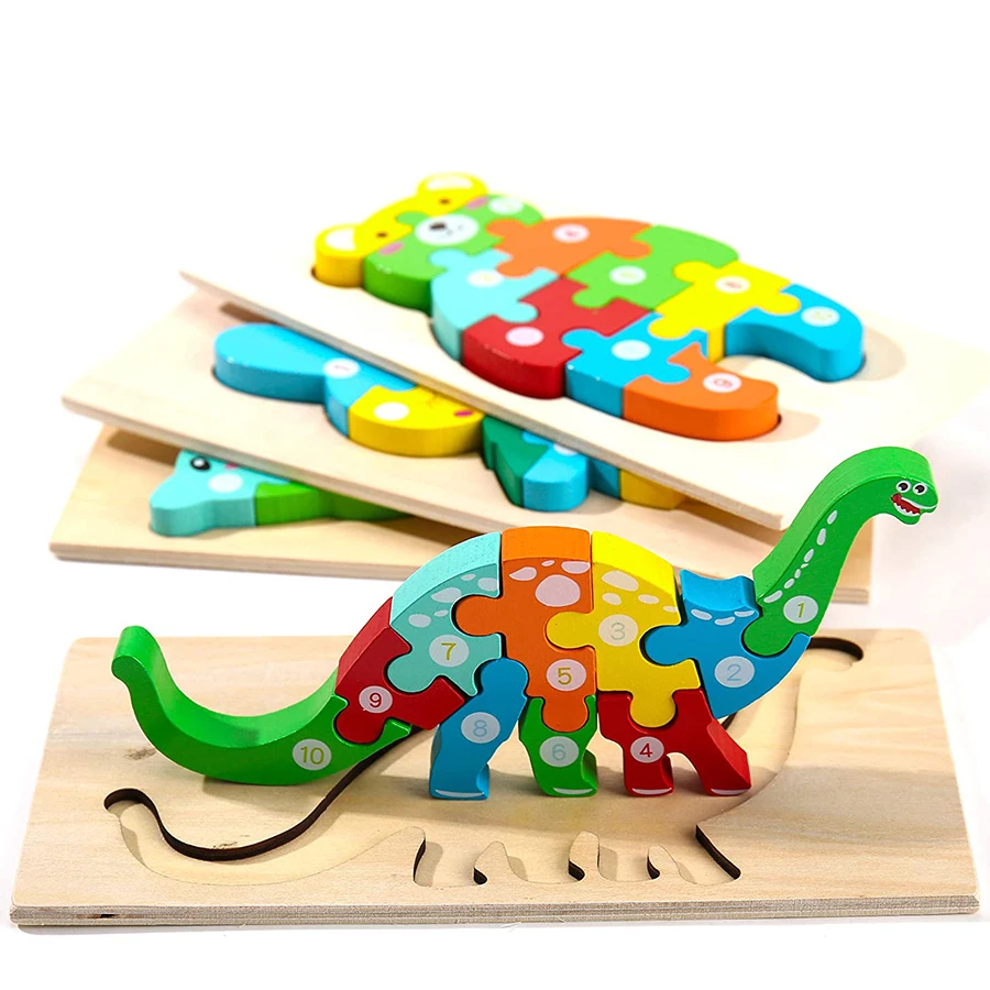 Syndicaat weer postkantoor Montessori Dinosaurus Houten Puzzels Voor Kinderen Leeftijden 2-4 Jongens  Meisjes Cartoon Dier Puzzel Spelletjes Voor Kinderen Educatief speelgoed _  - AliExpress Mobile