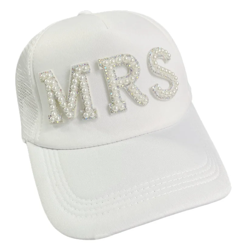 Wedding Baseball Cap Pearl TRIBE Bride MR Wedding Decoration Bridesmaid Gift Team Bachelor Party Photo Props Letter Wedding Day 2