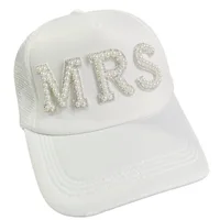 Wedding Baseball Cap Pearl TRIBE Bride MR Wedding Decoration Bridesmaid Gift Team Bachelor Party Photo Props Letter Wedding Day 2