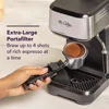 4-Shot Steam Espresso Machine Cappuccino Maker Latte Glass Carafe Frother Cuban Coffee Barista Home Brew Brewer Scoop Stainless 2