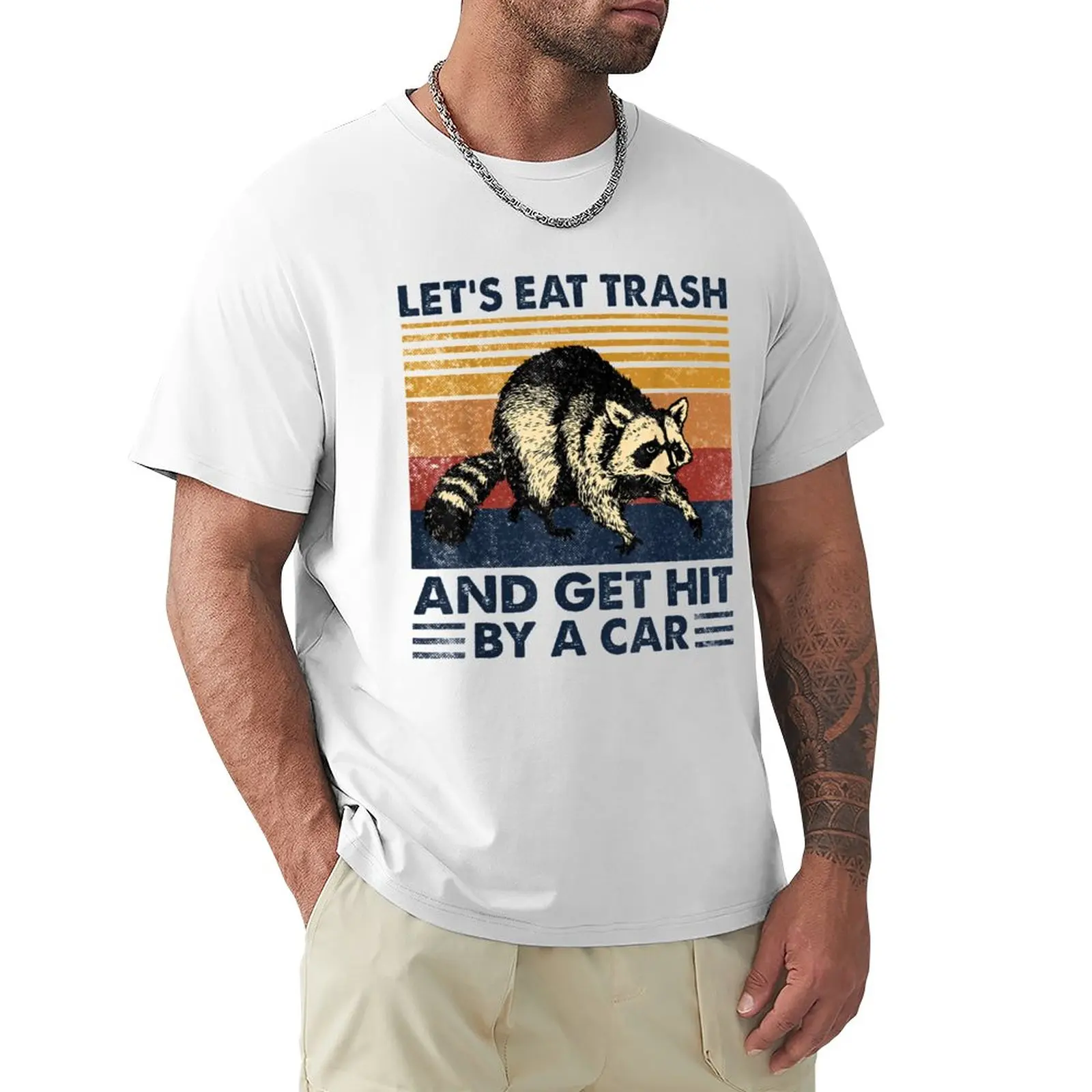 

Opossum Let's Eat Trash Get Hit By A Car Vintage T-Shirt t shirt man graphic t shirt oversized t shirts for men