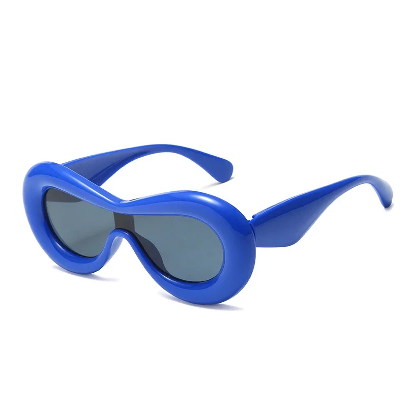 Cat Eye Sunglasses Women Fashion Sunglasses Thick Inflated Frame Shades Trendy Popular Design Motorcycle Car Sun Glasses
