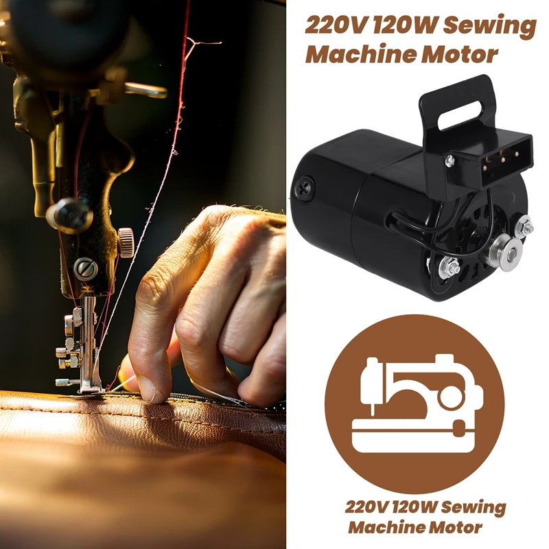 【Hot Cake】220V 120W Sewing Machine Motor 7000 RPM K-Bracket 0.6 AMP Home Sewing Machine Parts AC Motor