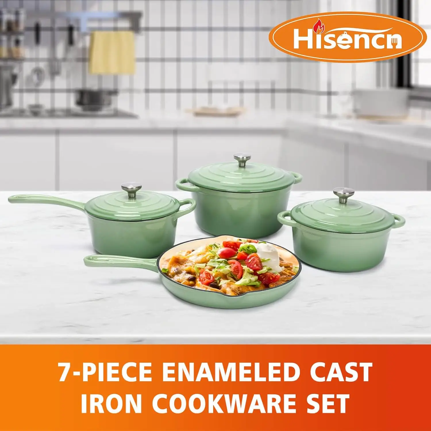 Chef’s Choice Cast Iron & Ceramic Pots and Pans Set 2