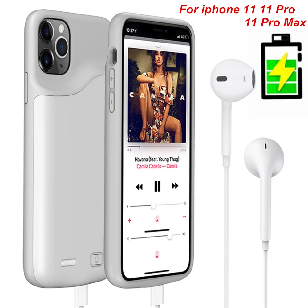 6000Mah Power Case For Iphone 11 Pro Max Battery Charger Case 11Pro Phone Cover Power Bank For Iphone 11 Pro Max Charger Case