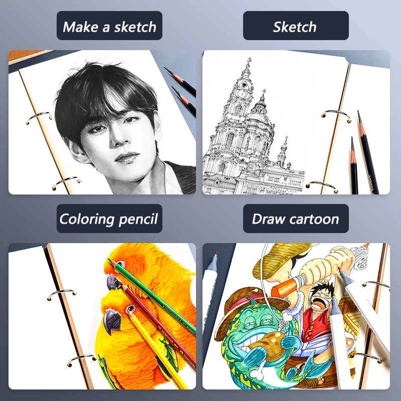Sketchbook Detachable Notebook for Painting Drawing DIY Creative Practice A4/A5/8K/16K/32K