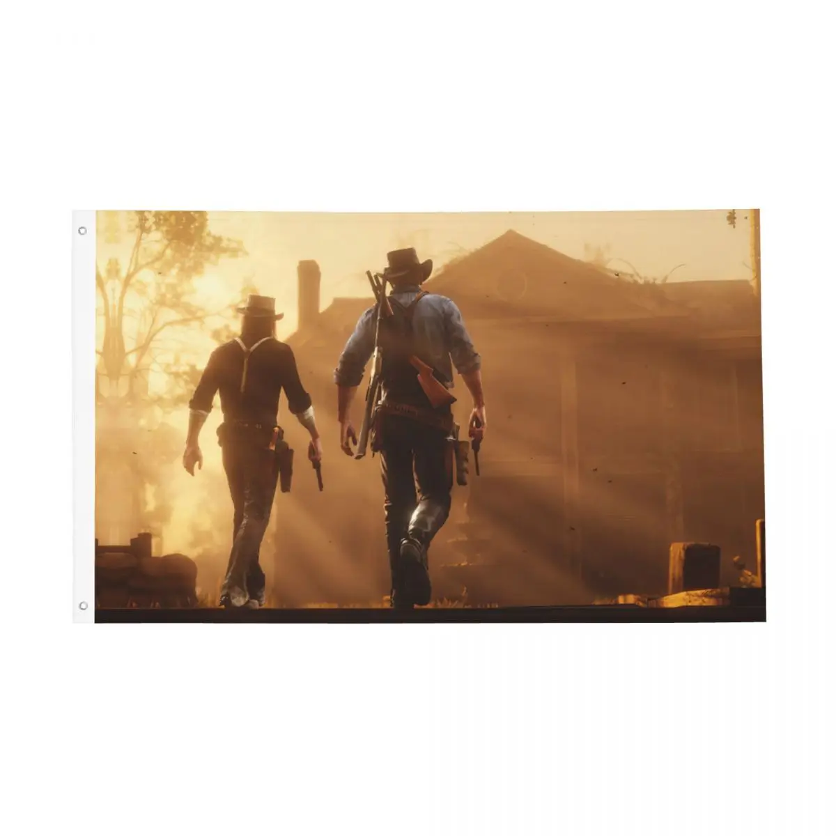 Red Dead Redemption 2 Rdr2 Flag Double Sided Outdoor Banner Us West Cowboy 2 Grommets Home Room Dorm Wall Decor