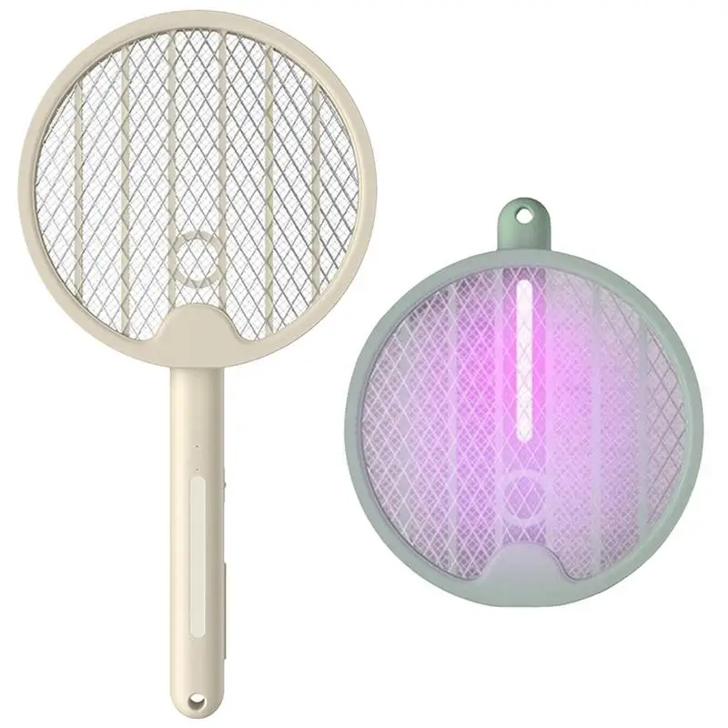 

Electric Bugg Zapper Racket 3000V Electric Fly Racket USB Rechargeable With Charging Base Foldable Fly Swatter Racket For Travel