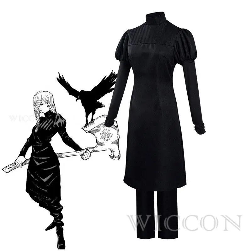 

Anime Jujutsu Kaisen Season 2 Mei Mei Cosplay Costume Braid Wig Black Dress Pants Tokyo Jujutsu High Uniform Shibuya Incident