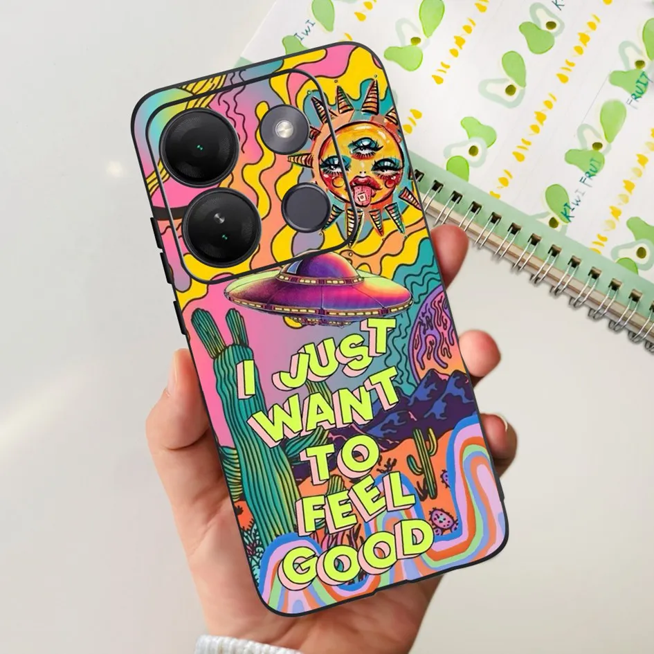 Stylish Patterned Soft Silicone Phone Back Cover