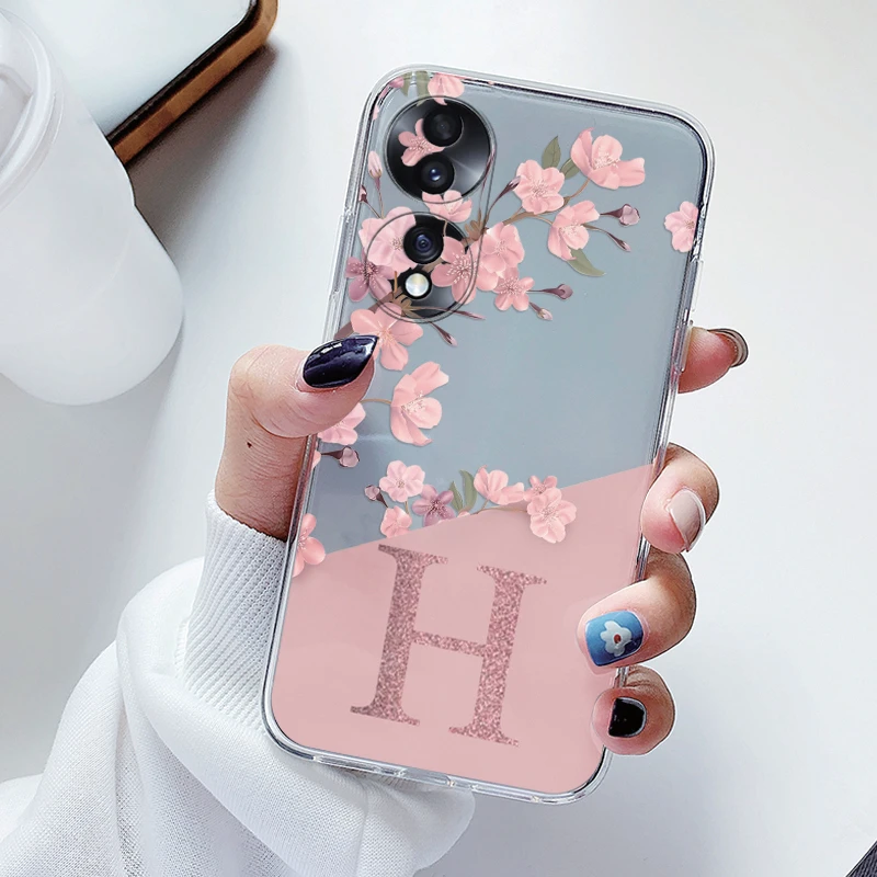 Luxury Soft Slim Transparent Phone Case - A-Z Letters Clear Bumper Back Cover