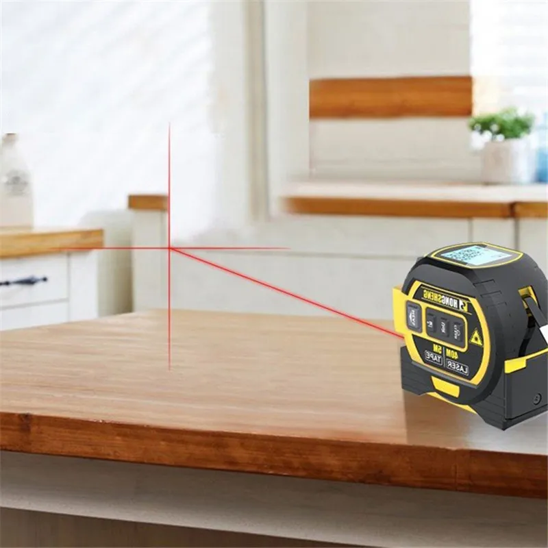 Homemastertools 3 In 1 Infrared Laser Tape Measuring Instrument