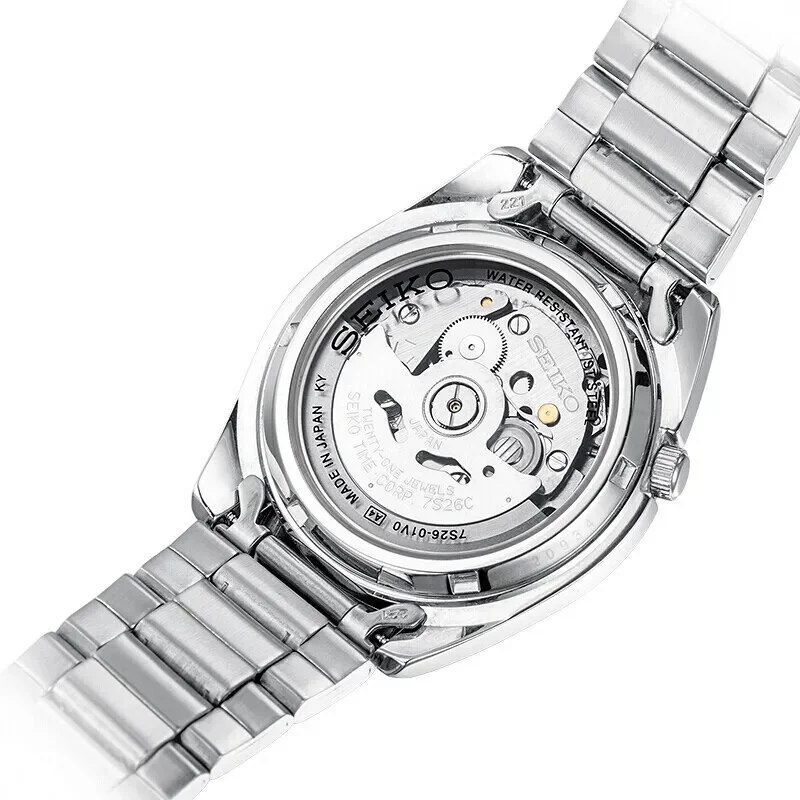 Japanese Original SEIKO 5 Watch Automatic Mechanical Waterproof Luminous Stainless Steel Watch For Men