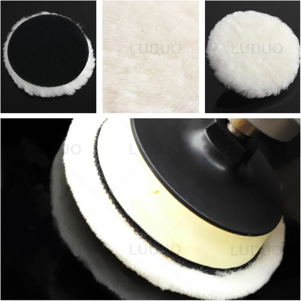 37/20/5/3Pcs/Set Wool Polishing Discs Pad For Car Body Beauty Waxing Self-Adhesive Polishing Kit Polisher Machine Cleaning car polishing kit